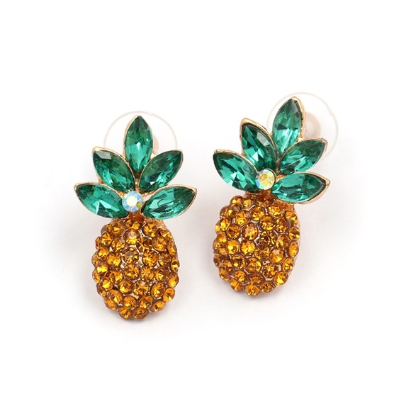 LANI | Geometric Pineapple Stone Earrings - Picture 1 of 4